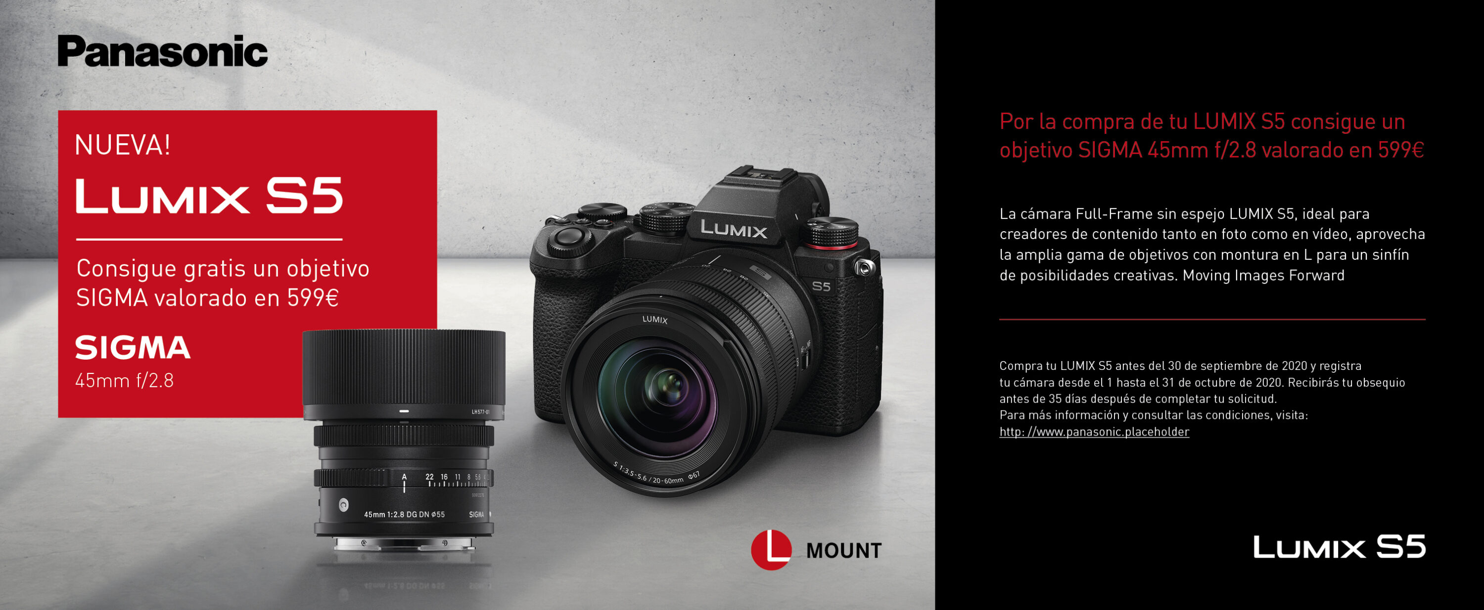 Lumix S5, la nueva cámara híbrida full-frame de Panasonic que